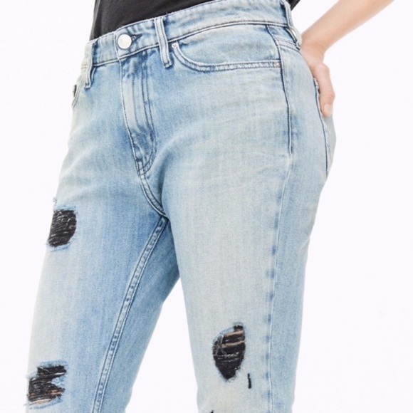 IRO Distressed Nancy Garcon Blue Skinny Jeans NWT - Picture 3 of 3